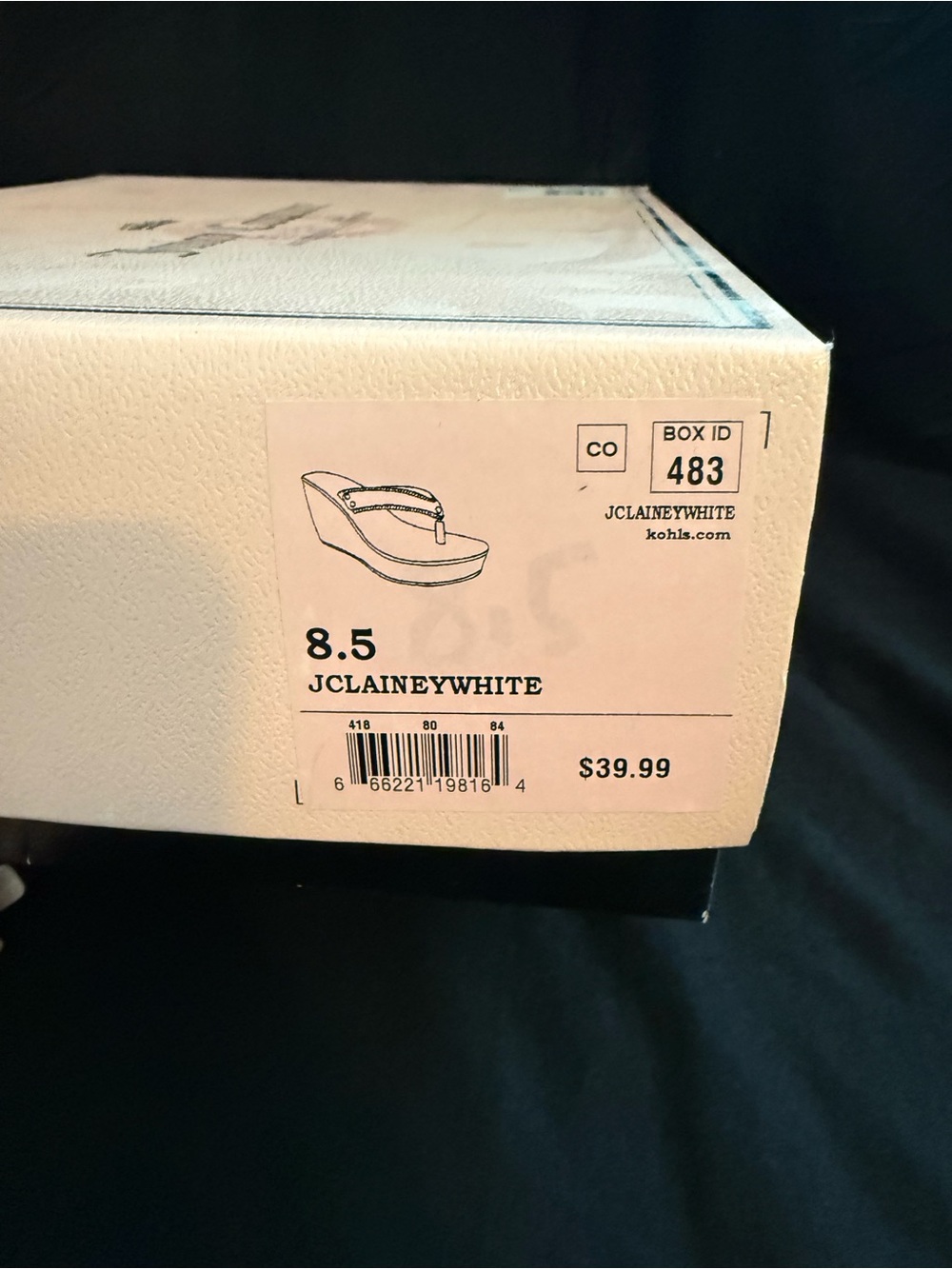 Juicy Couture White Women's Wedge Flip Flop